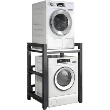 Imagem de Prateleira Para Máquina De Lavar Roupa Tambor Prateleira De Armazenamento Para Máquina De Lavar Louça Piso 2 Camadas Secadora Superior Rack De Empilhamento Adequado Para Banheiro, Cozinha,