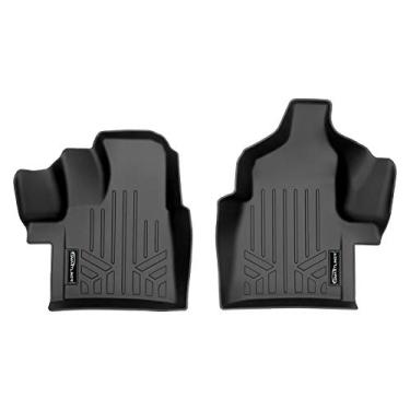 Imagem de SMARTLINER Forro de piso de primeira fileira de ajuste personalizado preto para Ford Transit 2020-2021 150-250-350 com piso de vinil (sem conexão de trânsito)