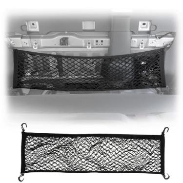 Imagem de Mabett Rede de armazenamento traseira do banco traseiro para Ford Maverick 2022-2025, organizador de controle de carga elástico antideslocamento, acessórios atrás de assentos dobrados