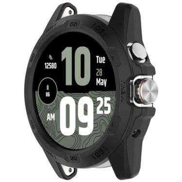 Imagem de MOTONG Capa protetora compatível com Ticwatch Atlas - Capa protetora de TPU para relógio compatível com Ticwatch Atlas (preto)