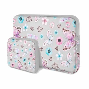 Imagem de Hseok Capa elástica para laptop de 13 a 14 polegadas com capa pequena, capa de neoprene à prova de chuva e à prova de choque para MacBook Pro de 14 polegadas M3 M2 M1 e MacBook Air/Pro de 13,3