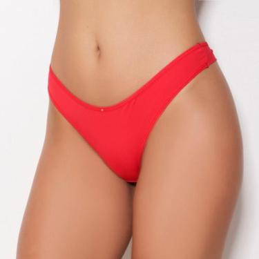 Imagem de Calcinha Lisa Fio Duplo Asa Delta Não Marca - Beleza Brasileira, Verme