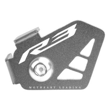 Imagem de MotHeartCNC Protetor de sensor ABS de motocicleta para YZF-R3 2015-2024 dianteiro traseiro ABS sensor escudo freio ABS capa de proteção do sensor yzf-r3 acessórios (cinza)