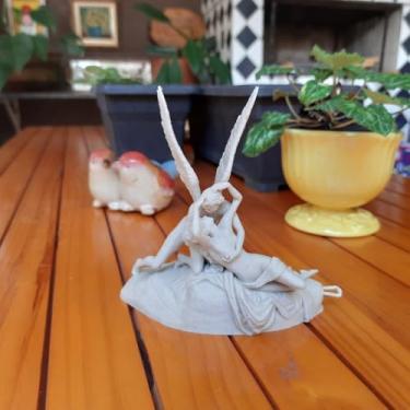 Imagem de Escultura Eros e Psiquê Estátua Decorativa para Sala Decoração Casa Objeto de Arte Clássica