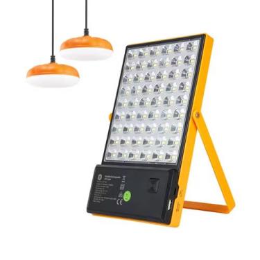 Imagem de Luz de Emergência Com Painel Solar 28W - Dp, Laranja