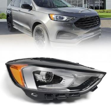 Imagem de KACHIR Conjunto de farol LED para Ford Edge 2019-2024 sem DRL farol frontal direito do lado do passageiro direito direito
