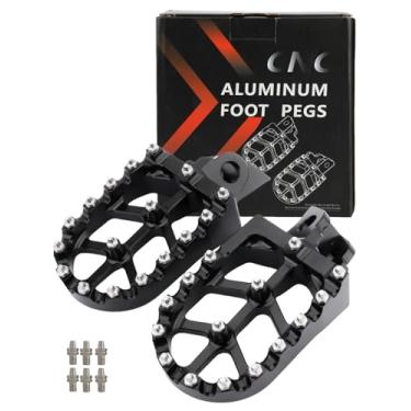 Imagem de Pegadores de pé pedal de apoio de pé CNC descansos de pé de alumínio para Kawasaki KX65 2000-2020 KX80 KX100 1998-2000 KX85 2001-2020 Suzuki RM65 2003-2005 RM100 2003 Preto
