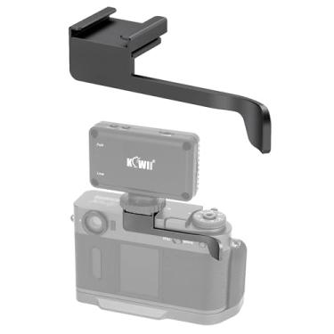 Imagem de JJC Punho de descanso de polegar de metal para câmera digital Fuji Fujifilm X Meade, suporte de polegar para suporte de mão estável e seguro, com suporte adaptador de sapata fria para acessório de