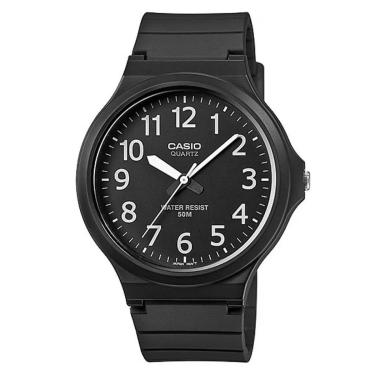 Imagem de Relógio analógico Casio Resina MW-240-1BVDF | Preto-Unissex