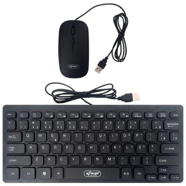 Imagem de Kit Teclado e Mouse Multimídia com Fio KP-TE122 Knup (Design Compacto)