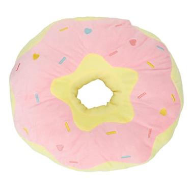 Imagem de Travesseiro Redondo De Donut Estampado Decorativo Confortável Soft Pelúcia Engraçado Almofada Em Formato De Comida Almofada Recheada Para Adultos E Crianças Para Sofá Cadeira Sofá De Chão Doce Taro
