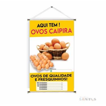 Imagem de Banner pronto Ovo Caipira BA 235 medida 45x70 cm arte pronta