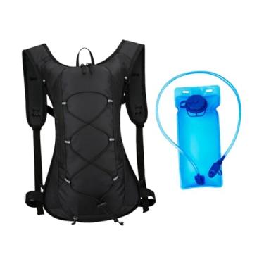 Imagem de UGPLM Mochila de hidratação para corrida, mochila de viagem respirável para montanha, bolsa de corrida, bolsa leve para caminhada, de água para pedalar, Preto