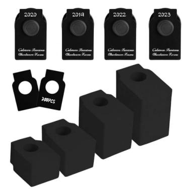 Imagem de Etiquetas de garrafa de vinho – Etiquetas de papel penduradas na adega para pescoço de garrafa, etiquetas de presente de dupla face para prateleiras de vinho, champanhe e organização de cerveja