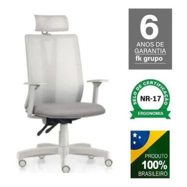 Imagem de Cadeira De Escritório Telada Addit Presidente Cinza - Frisokar