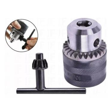 Imagem de Mandril com Chave Universal para Furadeira Aperto Rápido 10mm 3/8 24F 