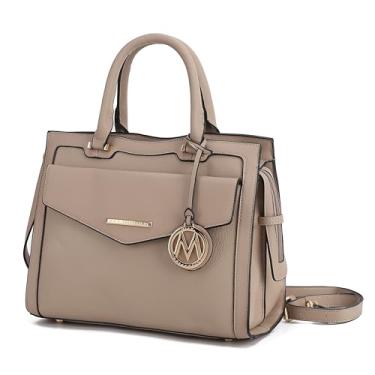 Imagem de MKF Bolsas de ombro femininas – Bolsa de bolso de couro PU, bolsa de pasta – alça transversal, alça superior, Alyssa Taupe
