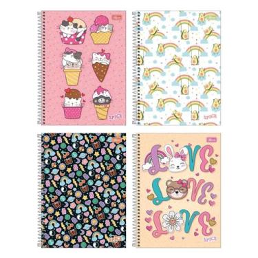 Imagem de Caderno Espiral Universitário Tilibra com 80 Folhas Pautadas Spice Fem