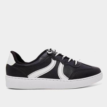 Imagem de Tênis Vizzano Básico Feminino, Preto, Branco, 35