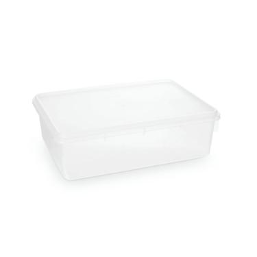 Imagem de Caixa Plástica Organizadora Empilhável E Hermética Com Tampa 6,5l - 32,5x21,8x11,2cm (c...