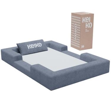 Imagem de Cama Montessoriana Solteiro Ninho 100% Espuma Boucle Cinza Keiko