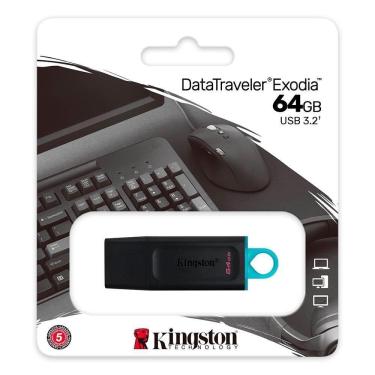 Imagem de Pen Drive 64gb Kingston Usb 3.2 Datatraveler Exodia
