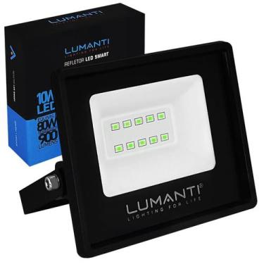 Imagem de Refletor Preto 11cm Smart Led 10W Luz Verde IP66 - LUMANTI, 110V/220V