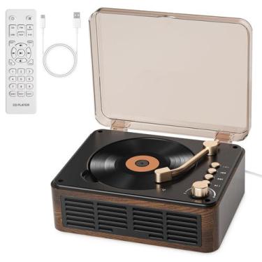 Imagem de Leitor de CD Gueray HiFi Stereo com alto-falantes Bluetooth USB FM