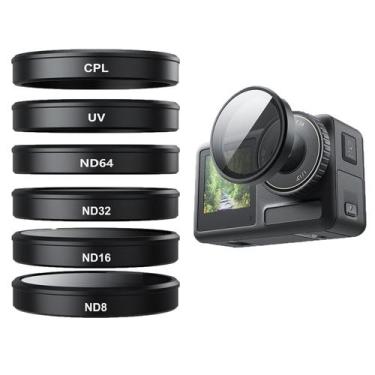 Imagem de Kit de filtro de lente TELESIN para câmera DJI Osmo Action 3/4/5, paco