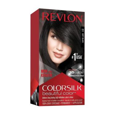 Imagem de Tintura de cabelo Revlon ColorSilk Beautiful Color Soft Black x8
