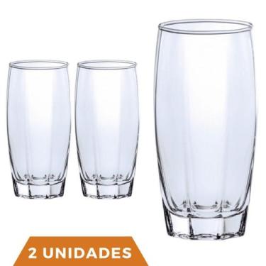 Imagem de Copos de Vidro Jogo com 2 Florence 370ml Transparente Luxo - CRISTAR