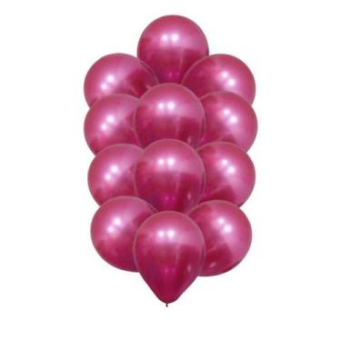 Imagem de Balão Bexiga 12" Metalizado Alumínio Cromado Metálico Evento - Crgfest