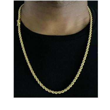 Imagem de Cordão Corrente Elo Baiano 5Mm De Moeda Antiga - A.R Variedades Mt