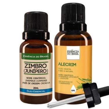 Imagem de Kit Óleo Essencial Zimbro 20Ml + Óleo Vegetal Alecrim 30Ml - Essência 