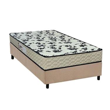 Imagem de Cama Box Solteiro: Colchão Ortopédico Paropas D33 Pasquale Wave Clean + Base CRC Suede Clean (88x188)