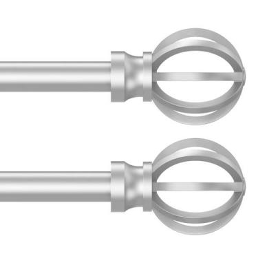 Imagem de Varões de cortina Poskena Silver 70-120 cm, pacote com 2 unidades de m
