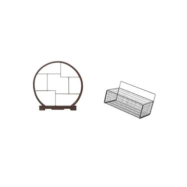 Imagem de Bothyi Cestas de Parede, Suporte de Exposição de Madeira, Prateleiras Flutuantes, Organizador de Armazenamento, Rack para Armários Domésticos, Escritório, Co