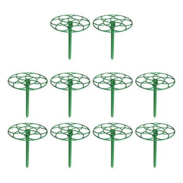 Imagem de Whtkoph 10x Suportes para Plantas, Suspensórios para Gaiolas de Flores, Grade de Crescimento Multifuncional, Postes de Suporte para Jardim Doméstico, Plantas, Grande