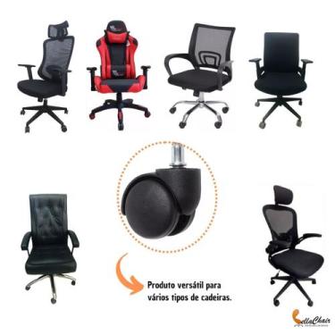 Imagem de Kit Rodizio 5 rodinhas ref 4001411 BELLA CHAIR para Cadeira para Escri