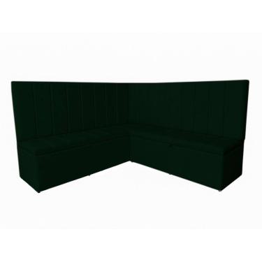 Imagem de Conjunto Banco Estofado De Canto Alemão Com Baú de 140 cm Suede - Estopar