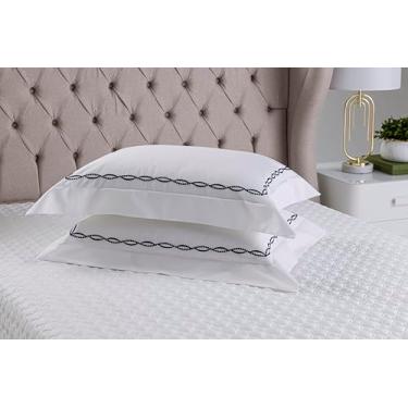 Imagem de JOGO DE LENÇOL DELICAT INFINI PRETO 100% ALGODÃO CETIM 600 FIOS QUEEN 4 PÇS