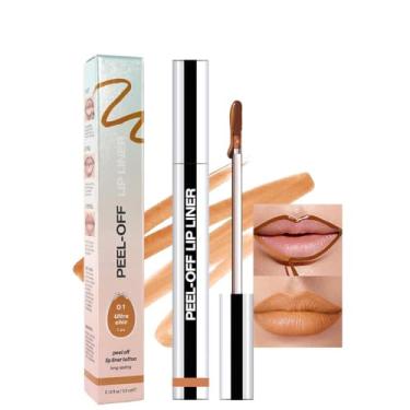 Imagem de Mivota Tatuagem de delineador labial líquido fosco – Camelo quente, brilho labial à prova de manchas, fórmula antiaderente de longa duração, design natural para todos os tipos de pele #01