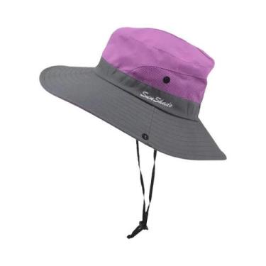 Imagem de Chapéu De Sol Feminino Impermeável Com Aba Larga, Cor Pura, Para Viage