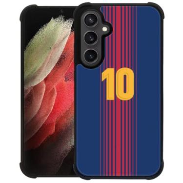 Imagem de CARLOCA Capa compatível com Samsung Galaxy S24 S25, capa de jérsei plyer nº 10 para Samsung Galaxy S24 S25, design gráfico, à prova de choque, antiarranhões