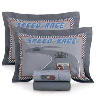 Imagem de Karsten, Jogo Cama Infantil Casal4 Pcs 200 Fios Corrida Karsten