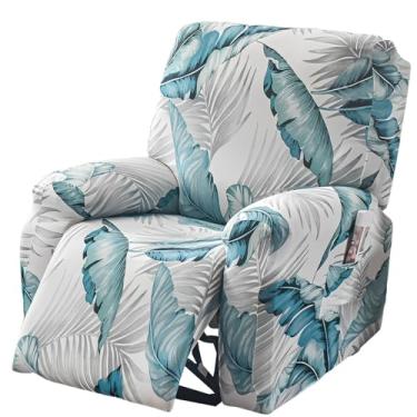 Imagem de XYDHQS Capa para cadeira reclinável, capa de cadeira reclinável macia e elástica, capa de espreguiçadeira respirável única de poliéster, capas protetoras para cadeira com bolso para quarto (estilo 1)