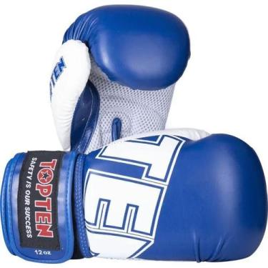 Imagem de Luva de Boxe e Muay Thai com sistema de ventilação NK3 - Top Ten, Azul