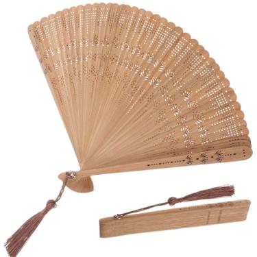 Imagem de Ipetboom Fãs de mão para mulheres dobráveis: ventilador vintage de bambu ventilador dobrável de seda portátil - estilo retrô chinês/japonês charmoso elegante ventilador dobrável para mulheres senhoras