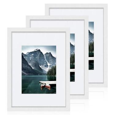 Imagem de Porta-retratos Hongkee White 9x12cm para 6x8cm com ou sem tapete