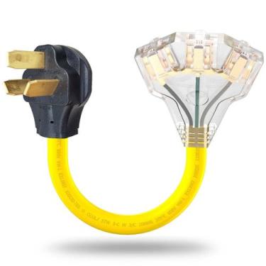 Imagem de Conector adaptador 220V a 110V com 3 pinos para fogão, forno e fogão a